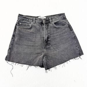 Reformation Jeans Charcoal Wash Denim Cutoff Shorts Zip Fly Siene Wash SIze 26